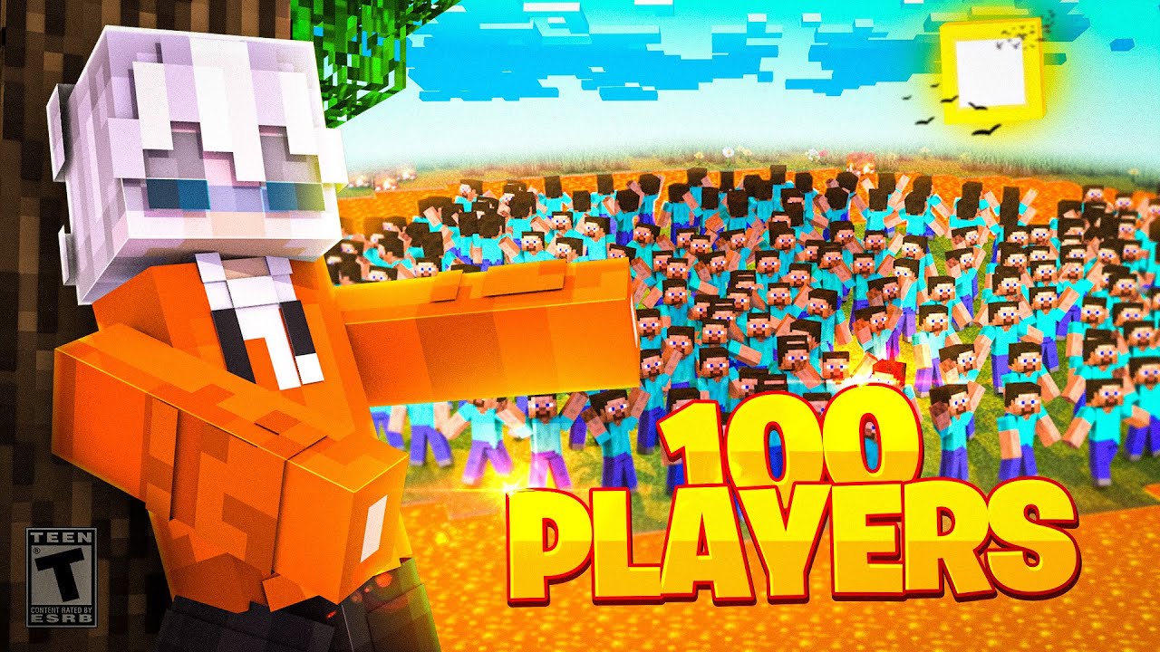 Prendi 100 PLAYERS numa CORRIDA MORTAL no Minecraft