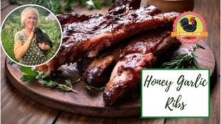 Honey Garlic Ribs → Delicious, fall off the bone ribs!