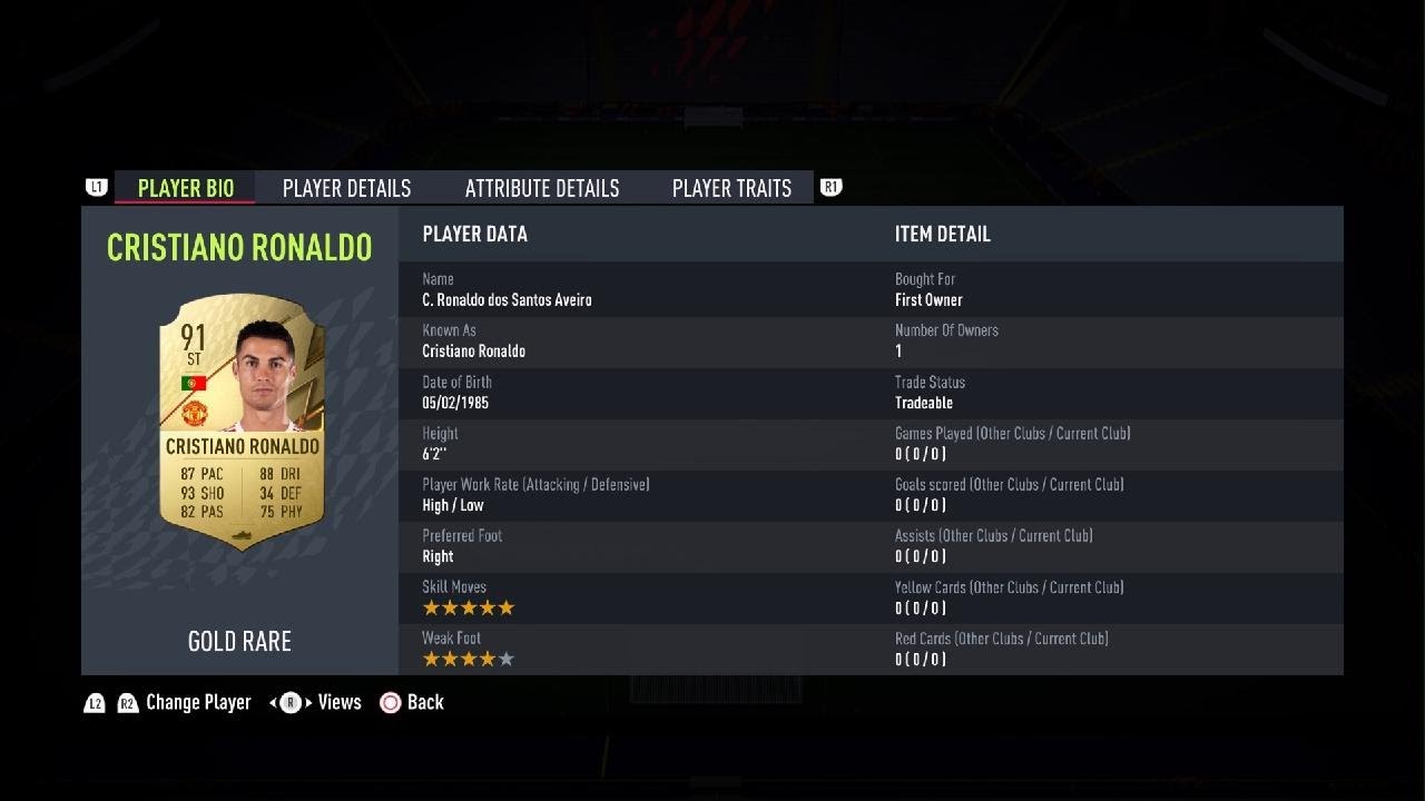 packed CR7 from two rare gold players pack tradeable YouTube