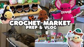 Exciting Crochet Market vlog! - New Kitten, market prep and results! 🍋