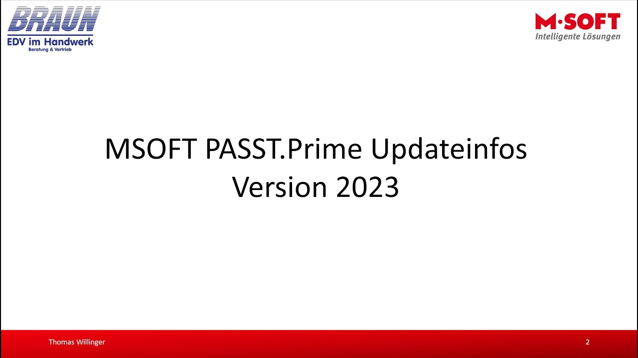 Software Updateinfo MSOFT PASST Prime 2023 Neue Funktionen und ...