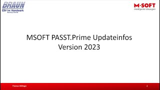 Software Updateinfo MSOFT PASST Prime 2023   Neue Funktionen und Verbesserungen screenshot 2