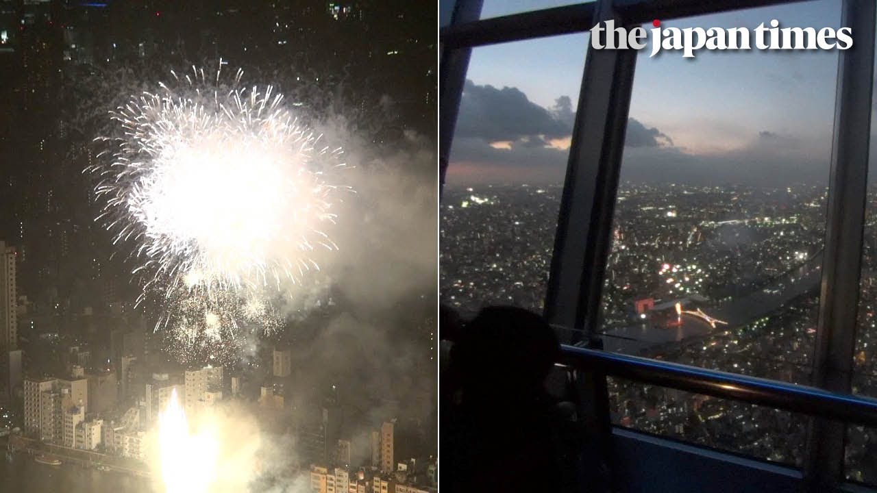 Sumida River Fireworks Festival 2018 viewed from Tokyo Skytree sumida riverside tower