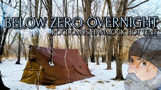 Below Zero Overnight in a Hammock Hot Tent