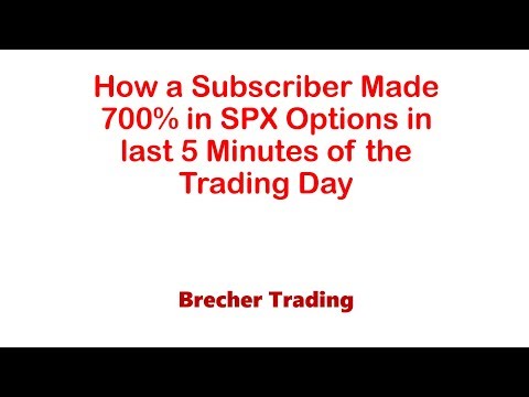 How A Subscriber Made 700% in SPX Options in the Last 5 Minutes of Trading!