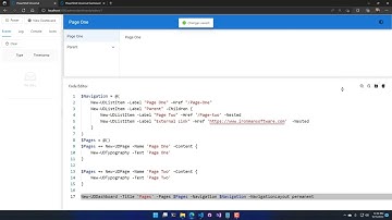 PowerShell Universal Training Course - Dashboards - Navigation