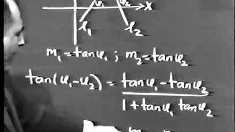 Lec 1, Analytical Geometry, Straight Lines, Applications of Slope, Finding Angle Between two lines