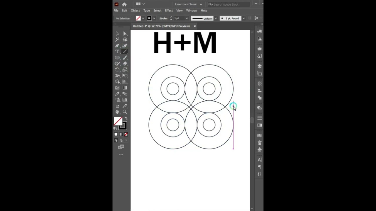 How to Create an H+M Monogram Logo in Illustrator