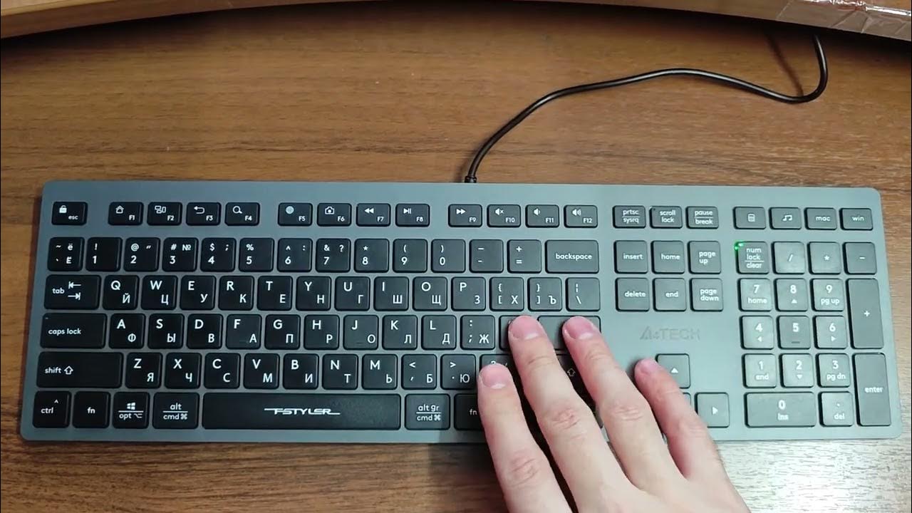 Звук нажатия на клавиши клавиатуры A4Tech Fstyler FX50 - YouTube