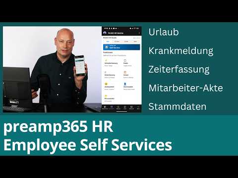 preamp365 HR: Mitarbeiter Self Service - Zeiterfassung, Urlaubsanträge und Krankmeldungen