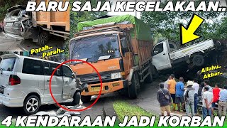 KABAR DUKA !!! Tabrakan Beruntun Sekarang di Sitinjau Lauik, 4 Mobil Jadi Korban Truk Semen Mundur