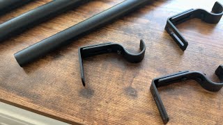 Installing a LLPJS extendable matte black curtain rod into our bedroom! Amazon review!