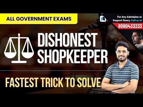 Quants | Dishonest Shopkeeper | Fastest Trick to Solve by Sumit Sir | Must Watch for SSC, Bank & RRB