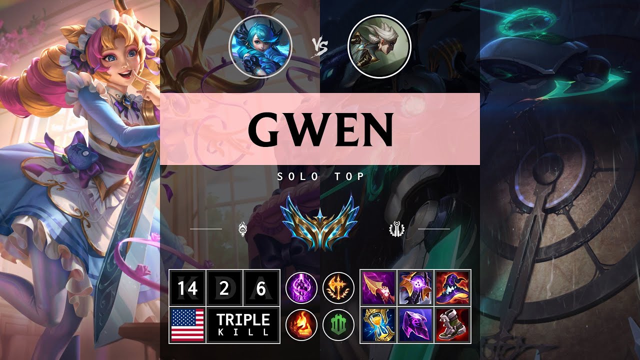 Gwen Top vs Camille - NA Challenger Patch 14.13