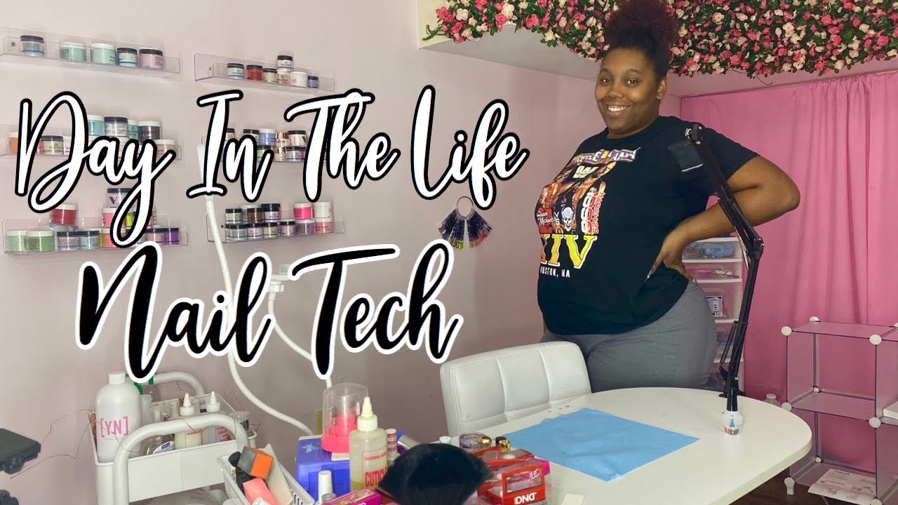 DAY IN THE LIFE OF AT HOME NAIL TECH HOME BASED NAIL TECH NAIL