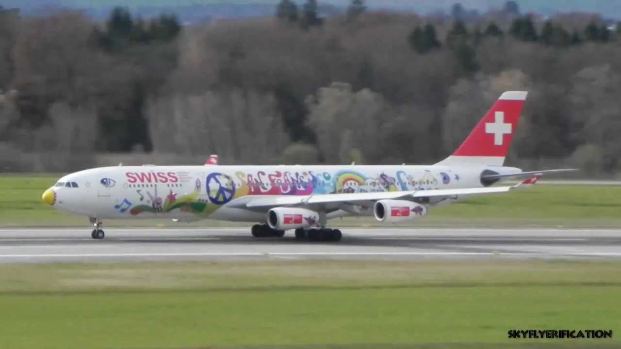 SWISS A340-300 SAN FRANCISCO LIVERY - YouTube