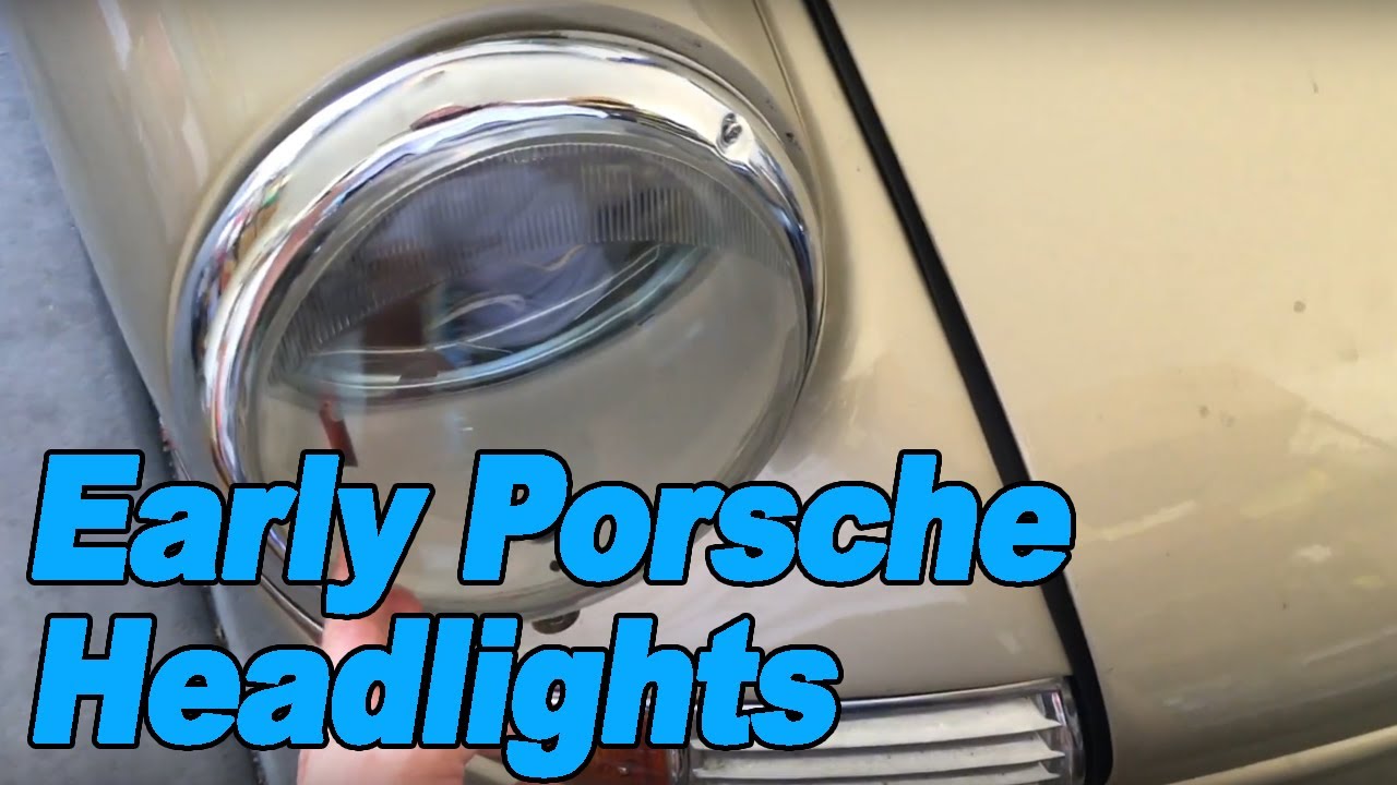 Early Porsche 911 912 headlight assembly YouTube