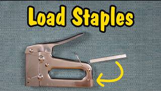 How to Load Staples Into an Arrow T50 Staple Gun (refill heavy duty stapler)