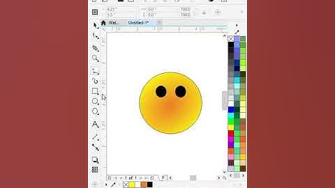 SMILE EMOJI IN CORELDRAW #shorts #youtubeshorts #smile #emoji #coreldraw #new #design #trend #all