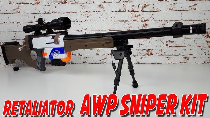 Worker AWP Sniper Bolt ButtStock Kit for Nerf Retaliator