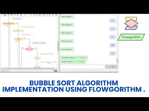 Bubble Sort Algorithm Implementation using Flowgorithm.