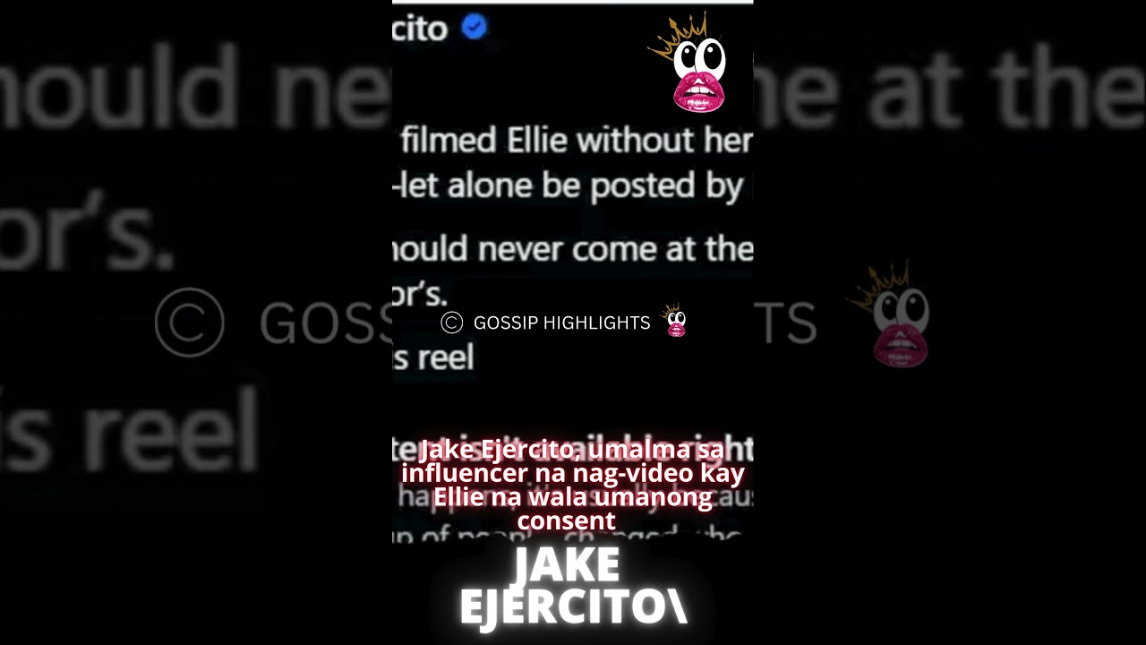Jake Ejercito, umalma sa influencer na nag-video kay Ellie na wala umanong consent