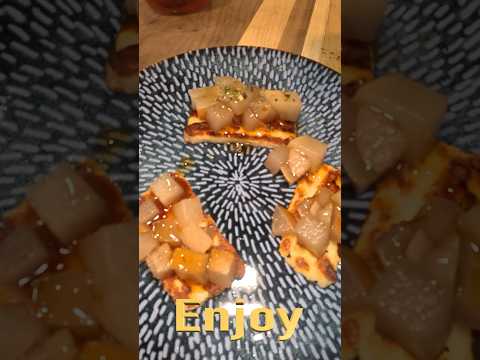 Kevin's Hot Honey Poached Pear & Halloumi Bites