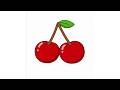 How to Draw a Cherry for Kids & Toddlers | Easy Step-by-Step