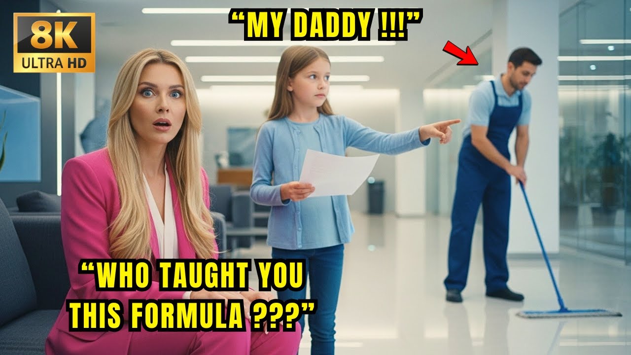 “Who Taught You This Formula” — CEO Shocked as Little Girl Pointed to Her Janitor Dad