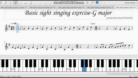 G MAJOR || SOLFEGE || SOLFEGGIO || BASIC SIGHT SINGING EXERCISE