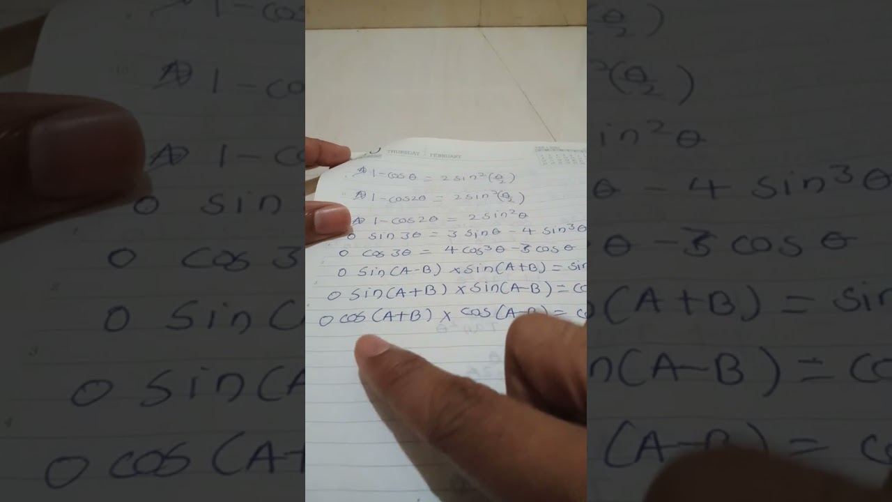 TRIGONOMETRY LAST PART ALSO ABOUT THE QUICK REVISION (MULTIPLE AND SUB-MULTIPLE )