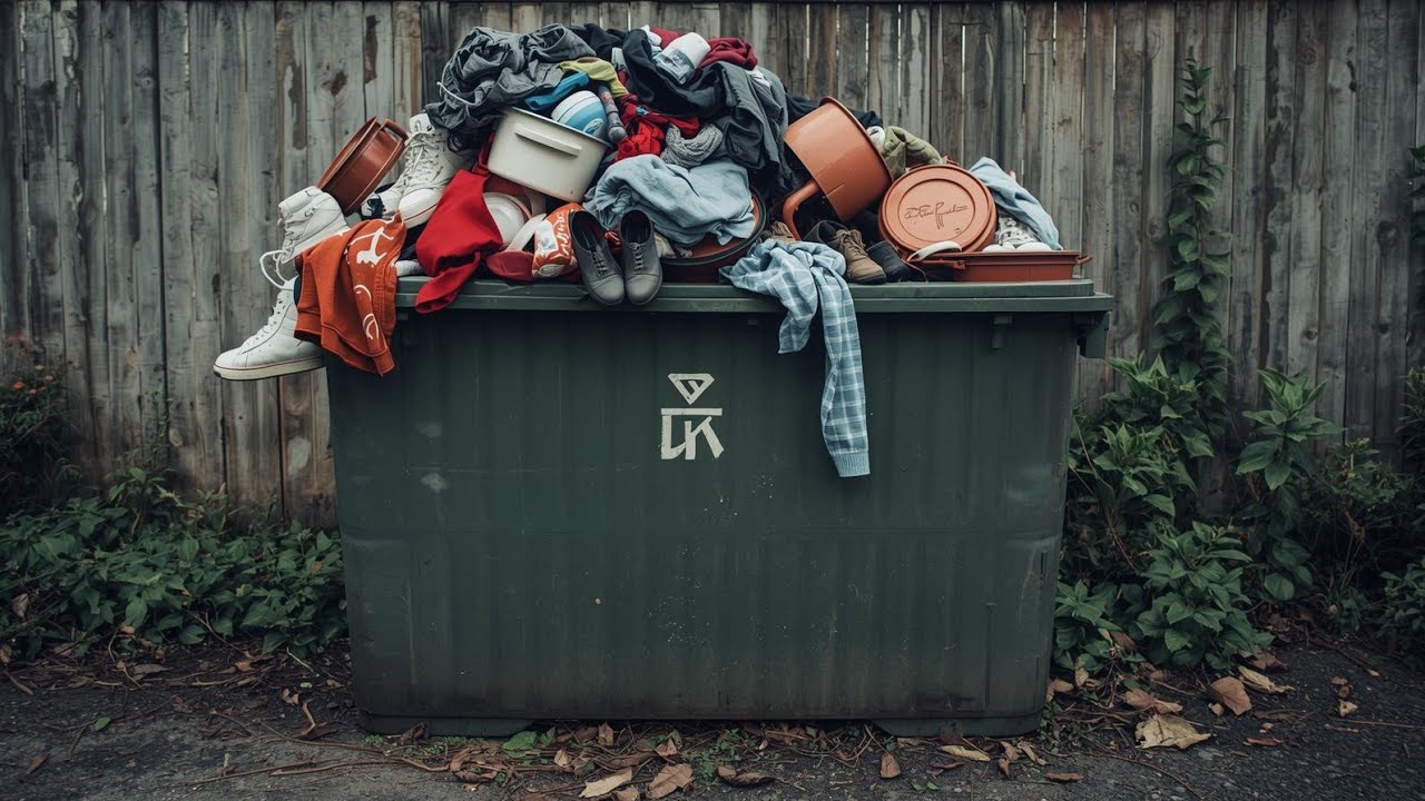 ROPAS, ZAPATOS, OLLAS DE TODO TIRADO EN LA BASURA 