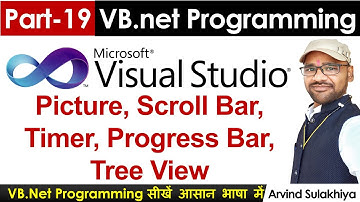 Part-19- Beginners Vb.net Tutorial in Hindi-Picture,Scroll, Timer, TreeView| Visual Studio By Arvind