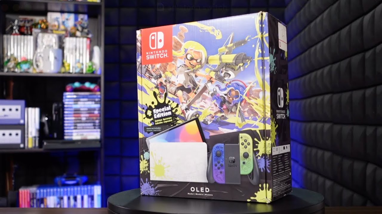 Unboxing Nintendo Switch OLED Splatoon 3 Special Edition - Family