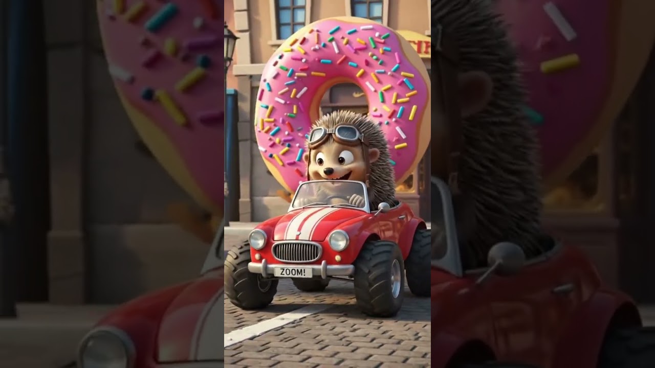 Tiny driver, big trouble! 🦔💨 