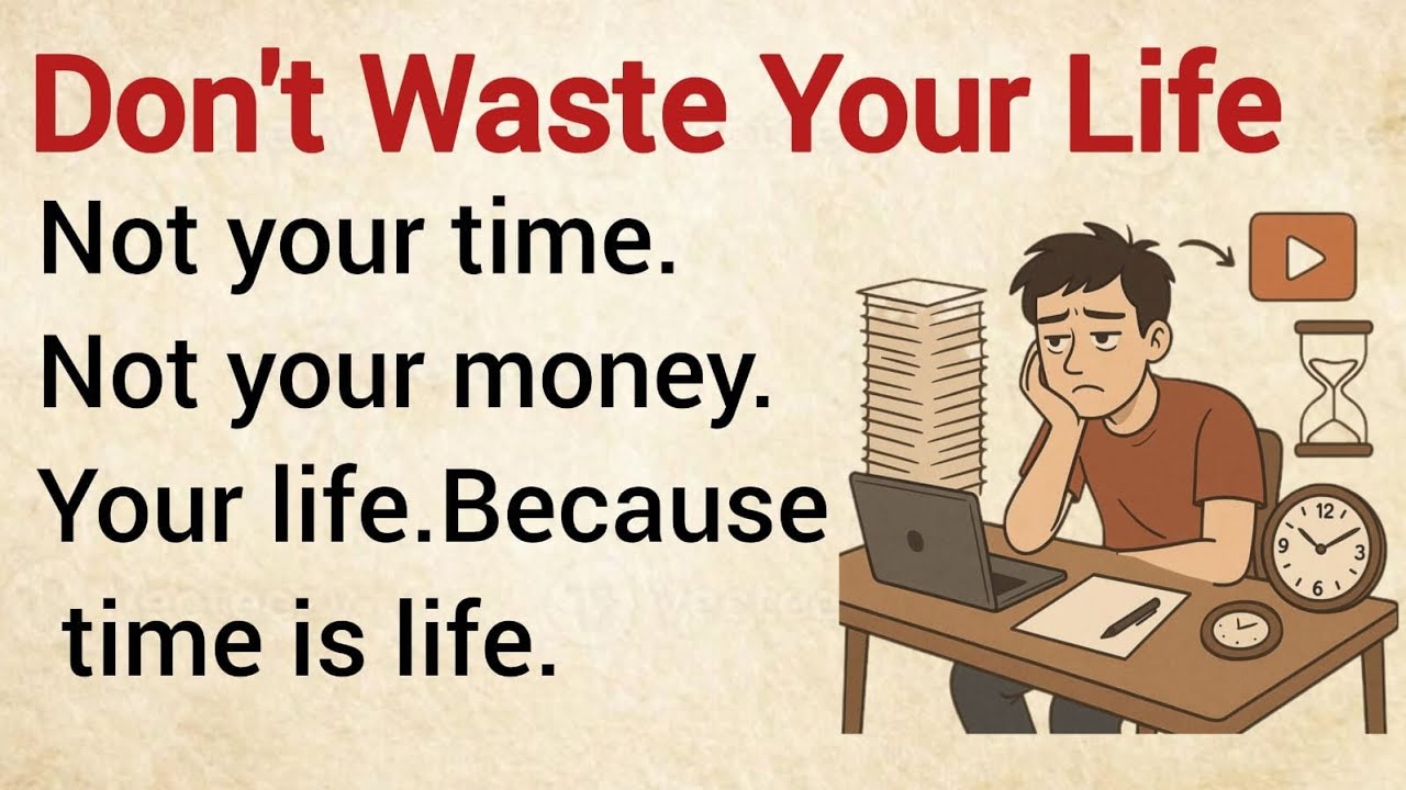 Don't Waste Your Life _ Every Second is a Chance 🌟 Motivational stories || Graded Reader level 4