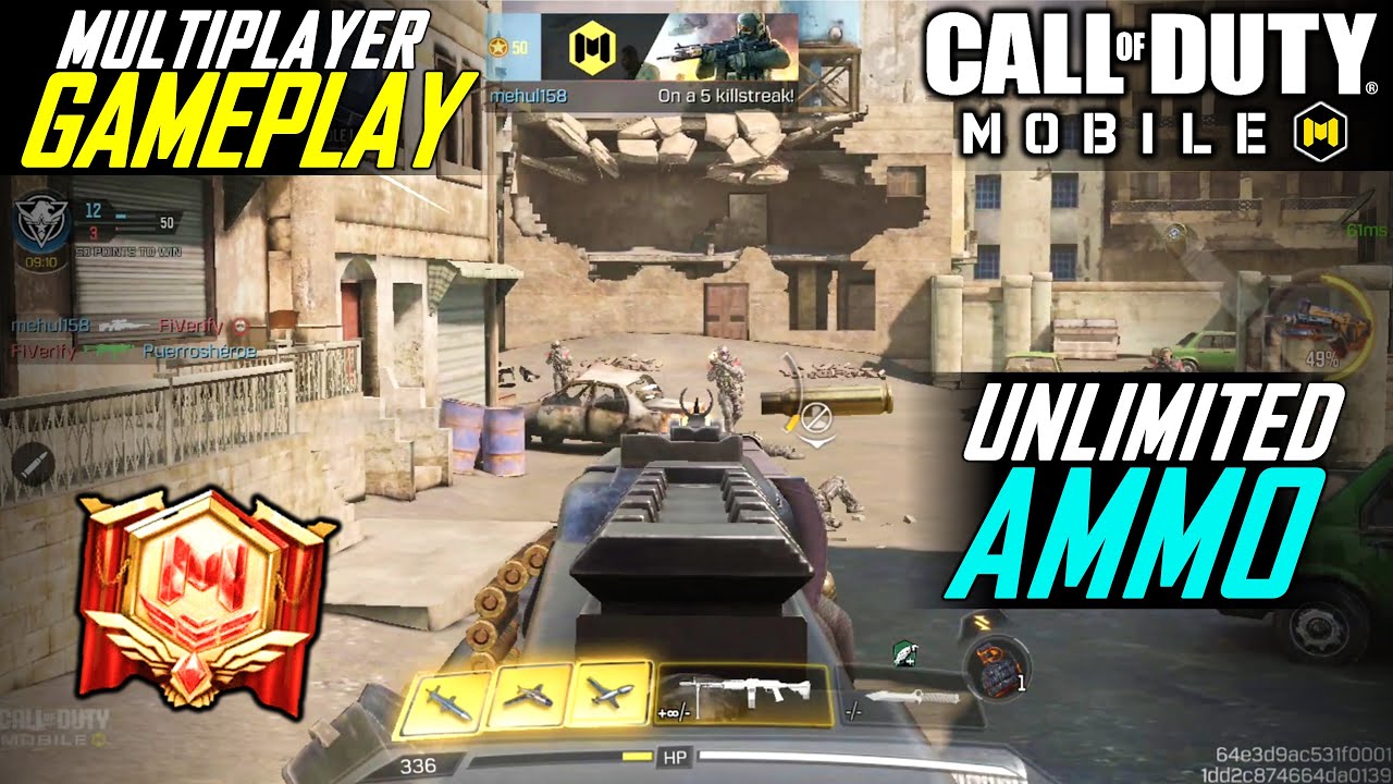 30 KILLS WITH RPD + UNLIMITED AMMO | RANK PUSHING IN MULTIPLAYER | CALL OF DUTY: MOBILE GAMEPLAY