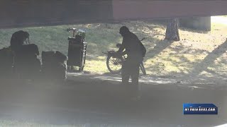 City of Elmira removing homeless encampments under Clemens Center bridge