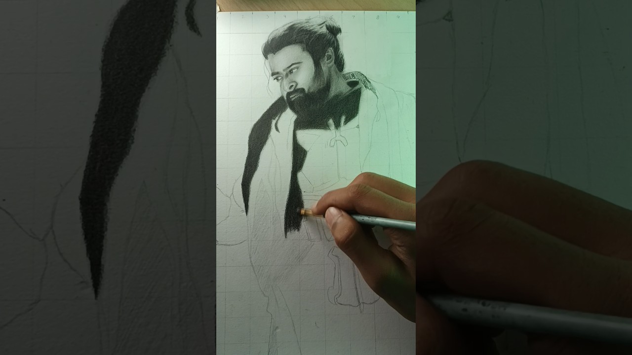 kalki prabhas pencil sketch