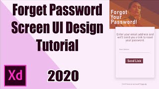 Mobile App UI Design #4| Adobe XD |Forget password screen | screenshot 5