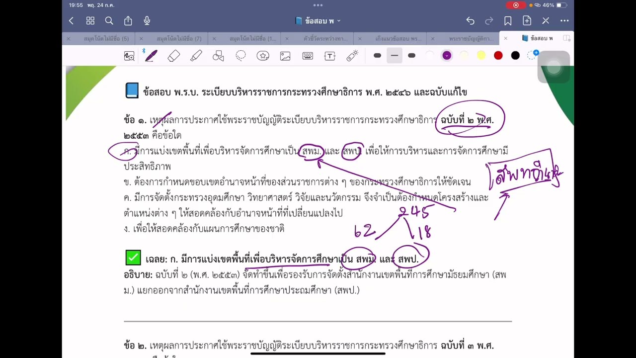 เก็งข้อสอบ พรบ ระเบียบบริหารราชการกระทรวงศึกษาธิการ 2546
