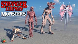 Stranger Things Monsters Size Comparison 3D