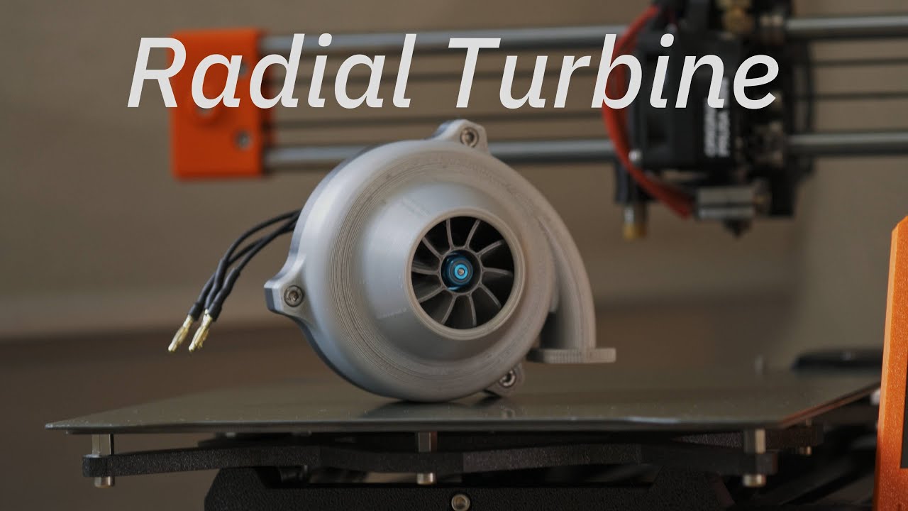 3D Printed Brushless Radial Turbine