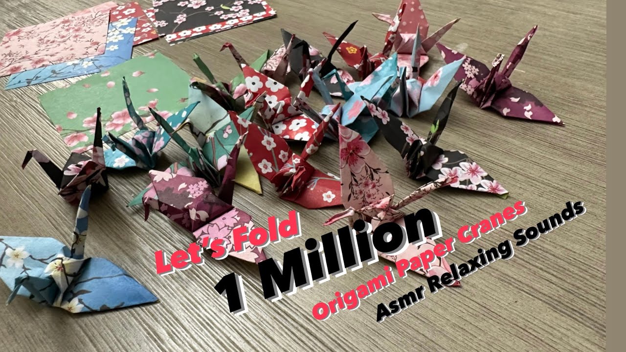 Asmr Sounds Folding Origami Paper Cranes Cherry Blossoms Sleep ...
