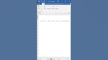 Justify text with full alignment in Microsoft Word #shorts #shortcut #videos #word #pccamaction