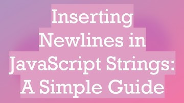 Inserting Newlines in JavaScript Strings: A Simple Guide