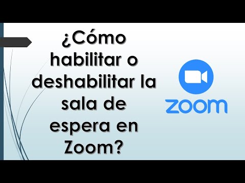 Vídeo: Com desactivar la sala d'espera al zoom?