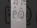 Drawing alphabet cat ✨️ #art #drawing #pinterest #cat #alphabet #cute #tutorial #video #shorts