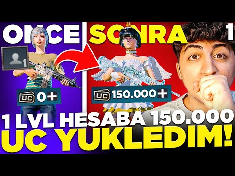 1 LEVEL HESAP AÇIP 150.000 UC YÜKLEDİM! 😲 ( 1. BÖLÜM ) - PUBG Mobile