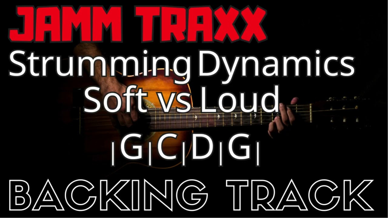 (Strumming Dynamics Practice – Soft vs Loud | Beginner Guitar Backing Track – 80 BPM)